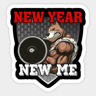 New Year New Me | Motivational & Inspirational | Gift or Present for Gym Lovers Sticker